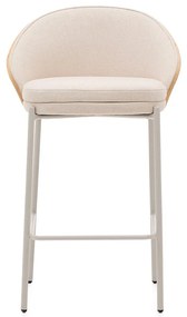 Bézs-világos natúr színű bárszék (ülésmagasság 65 cm) Eamy – Kave Home