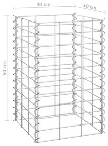 3 db vas gabion magaságyás 30 x 30 x 50 cm