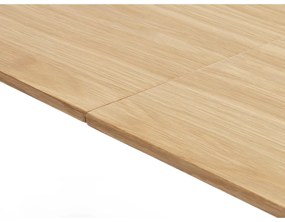 Natúr színű bővíthető étkezőasztal tölgyfa dekoros asztallappal 100x190 cm Gallina – Unique Furniture