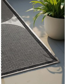 Fekete-fehér kültéri-beltéri szőnyeg 120x170 cm Duet Bowen – NORTHRUGS