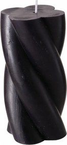 Dekorációs Gyertya fekete 14 cm csavart Gyertya