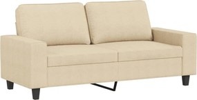 vidaXL kétszemélyes krémszínű szövetkanapé 140 cm