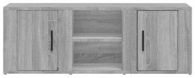 szürke sonoma színű szerelt fa TV-szekrény 100x31,5x35 cm