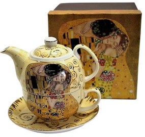 Klimt porcelán teáskanna csészével Életfa
