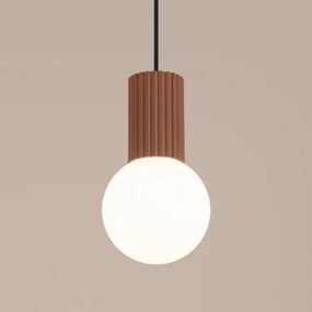 Sollux SL.1734 - Csillár zsinóron HALO 1xG9/8W/230V átm. 12 cm barna