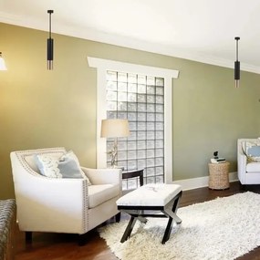 Csillár rúdon 1xGU10/35W/230V 30 cm fekete/arany