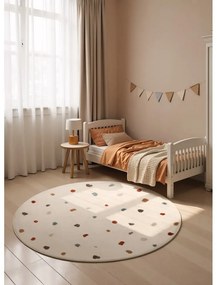 Krémszínű gyerek szőnyeg ø160 cm Funny Dots – Hanse Home