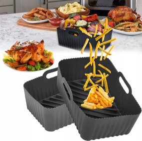 Szilikon Sütőforma Újrafelhasználható Olajsütőhöz 2 Db