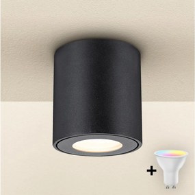 Brilagi - MIA LED RGBW dimmelhető fürdőszobai lámpatest 1xGU10/6W/230V 84x80 mm fekete IP54