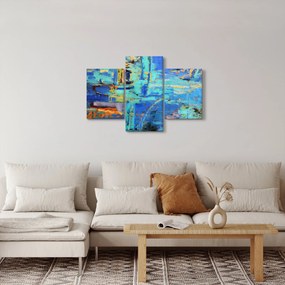 Kép - Absztrakt olajfestmény (90x60 cm)