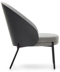 Fekete-szürke fotel Eamy – Kave Home