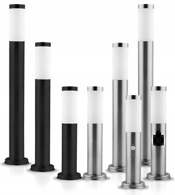 LED RGBW Dimmelhető kültéri lámpa LIVIA 1xE27/6,5W/230V 45 cm IP44 ezüstszínű