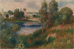Kép - Auguste Renoir, Landscape at Vetheuil, reprodukciók (90x60 cm)
