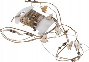 Dekorációs szalag gyöngyökkel karácsonyfa motívummal karácsonyi dekoráció 150 cm