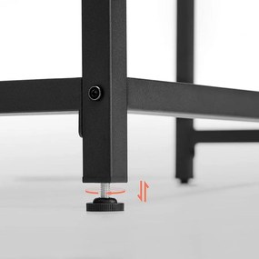 Keskeny irodai asztal, íróasztal, rusztikus barna-fekete 80x50 cm