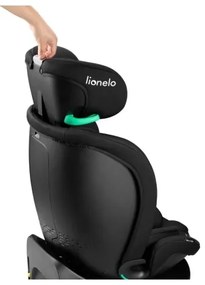 Lionelo - Forgatható bázissal rendelkező autósülés NAVY i-Size 40-150 cm fekete