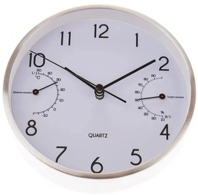 Fali óra hőmérséklet- és páratartalommérővel 15 cm