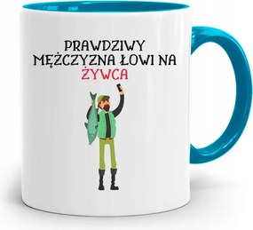 Kék Horgász Bögre Igazi Férfi nyomott mintával