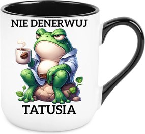 Bögre Elegáns Fekete Ajándék Apák Napjára Ne Idegesítsd Apát+ Csomagolás