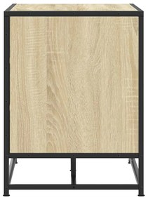 cipőpad Sonoma tölgy 84x40x53,5 cm Gépelt fa és fém