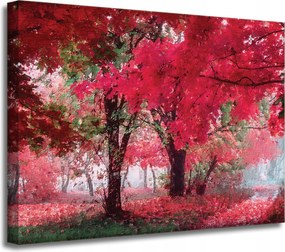 Vászonkép Rózsaszín Levelek Fák Művészet 40x30 cm Ideális ajándék