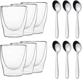 Feelino DUOS, duplafalú pohár, 80 ml, kanállal