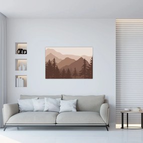Kép - Barna hegyek N⁰2 (90x60 cm)