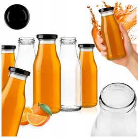 50x Palackok Gyümölcslé 500 ml Víz Gyümölcslé Szirup Limonádé Tinktúra Kupakkal