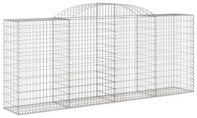 6 db íves horganyzott vas gabion kosár 300x50x120/140 cm