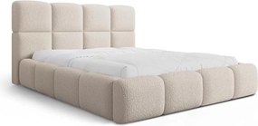 Cloud kárpitozott ágy 180x200 ágyneműtartóval - bézs bouclé Quelle 03
