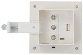 12 db fehér négyzet alakú kültéri napelemes LED lámpa 12 cm