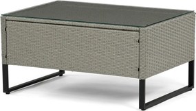 Kerti bútor garnitúra, polyrattan, szürke, AZS-A1915 GREY