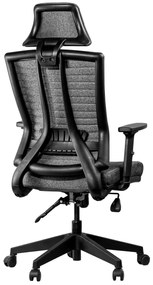 Ello ergonómikus szövet irodai forgószék deréktámasszal, fejtámasszal