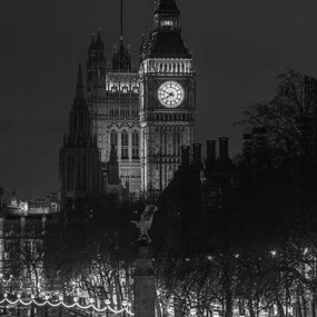 Poszter 90x90cm Esti kilátás a Big Ben 2-re, Assaf Frank