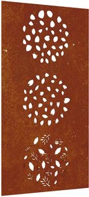 vidaXL levélmintás corten acél kerti faldísz 105 x 55 cm