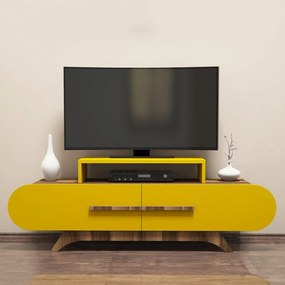 TV szekrény Rose - Walnut, Yellow