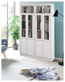 Fehér borovi fenyő tálalószekrény 148x223 cm Anita – Støraa