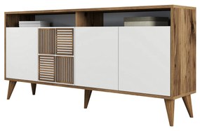 Konzolasztal Milan 160 - Diós, Fehér