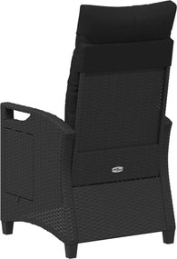 Fekvő Kerti Szék Fekete 56 x 60 x 112 cm polirattan