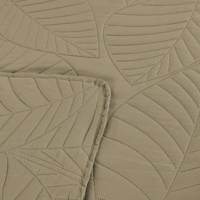 Bézs ágytakaró LEAVES mintával Méret: 170 x 210 cm