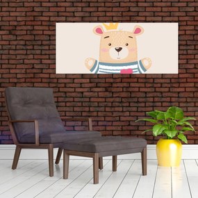 Kép - Teddy maci koronával (120x50 cm)