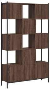 barna tölgy színű szerelt fa könyvszekrény 102x28x172 cm