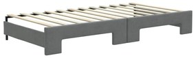 sötétszürke kihúzható szövet heverő 100 x 200 cm
