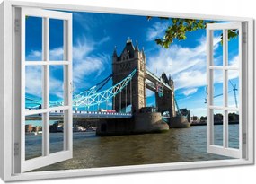 Vászonkép 60x40 Tower Bridge az éggel