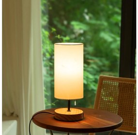 Aigostar - Asztali lámpa USB porttal 1xE27/40W/230V bézs