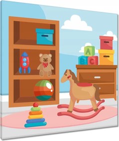 Vászonkép 70x70 Játékok a gyerekszobába
