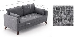 Szürke kanapé 177 cm Bella – Balcab Home
