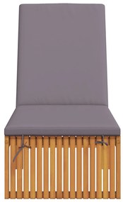 Pihenőágy Párnával 200x55x30 cm Tömör Akácfából