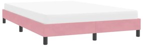 vidaXL ágykeret matrac nélkül rózsaszín 160x220 cm bársony