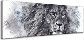 Vászonkép A szomorú oroszlán fekete arca 120x40 cm Ideális ajándék